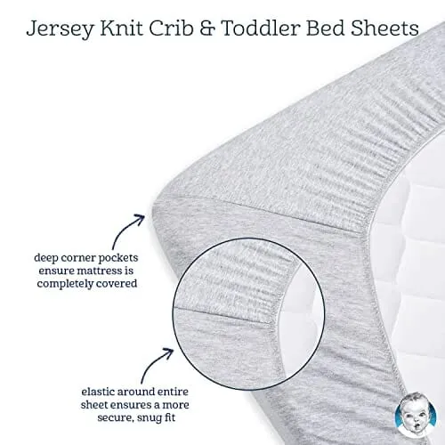 1-Pack Neutral Grey Stripe Organic Fitted Crib Sheet