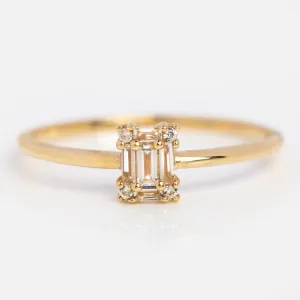 14k Minimal Art Deco Ring