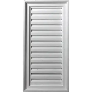 15'W x 20'H Rectangle Urethane Gable Vent Louver, Non-Functional