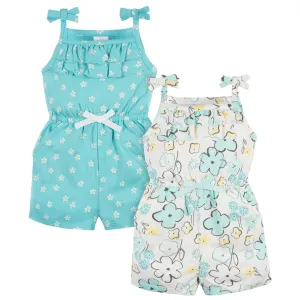 2-Pack Baby & Toddler Girls Bee Petals Tank Rompers