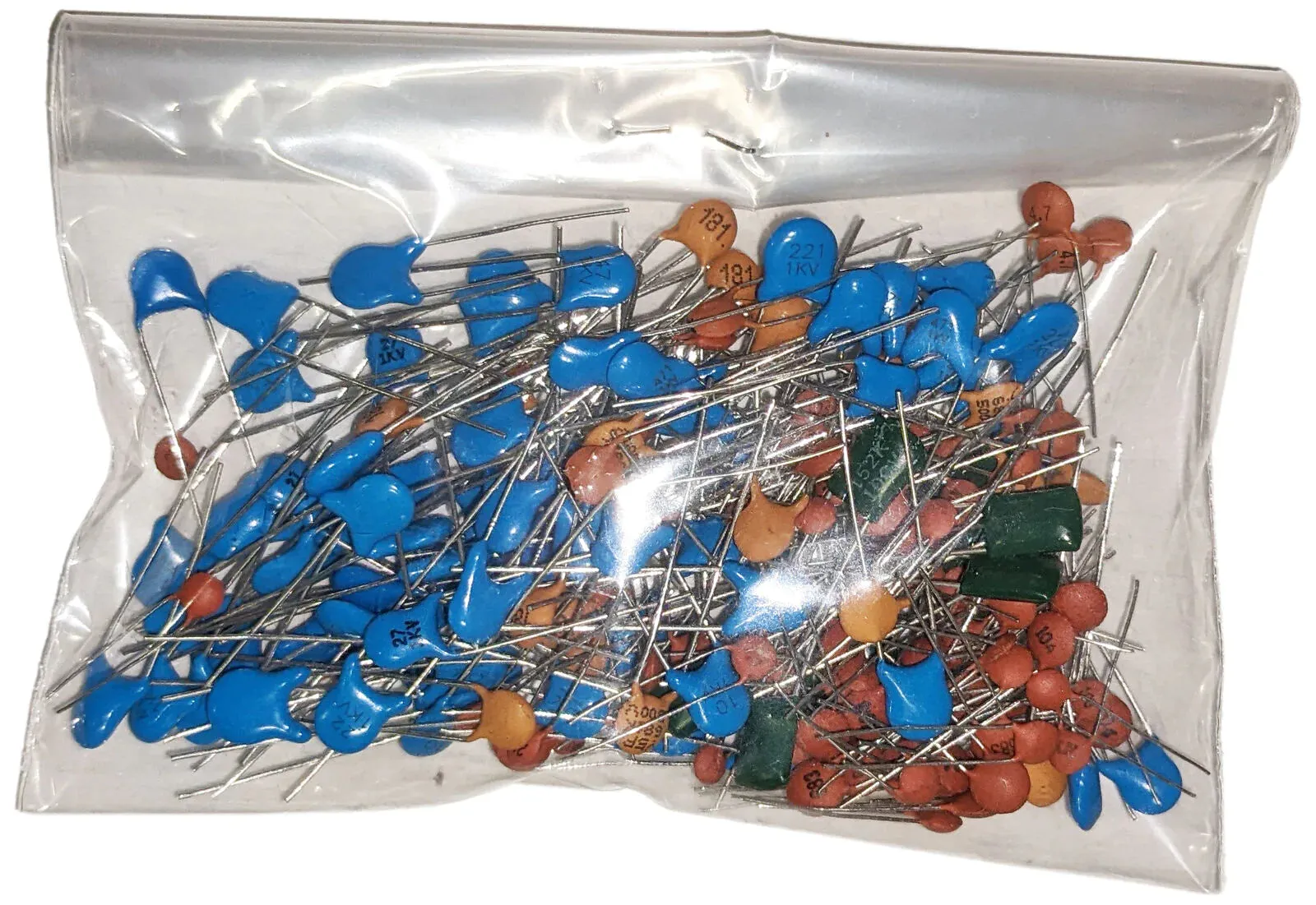 200 Piece Disc Capacitor Assortment, Wide Range of Values