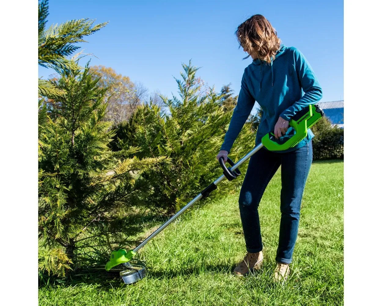 40V 15" Cordless Battery String Trimmer/Blower Combo Kit w/ 2.5Ah Battery & Charger