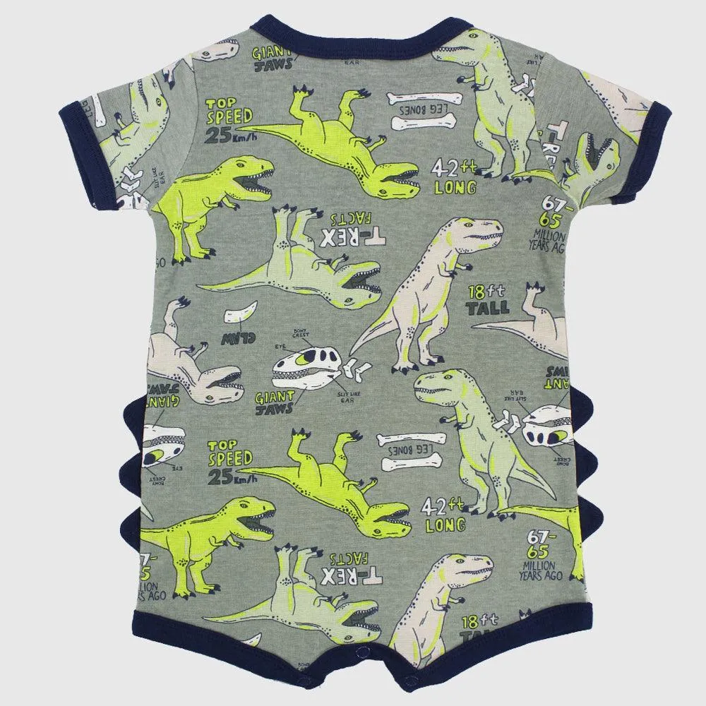 42 Ft Long Dinos Short-Sleeved Romper