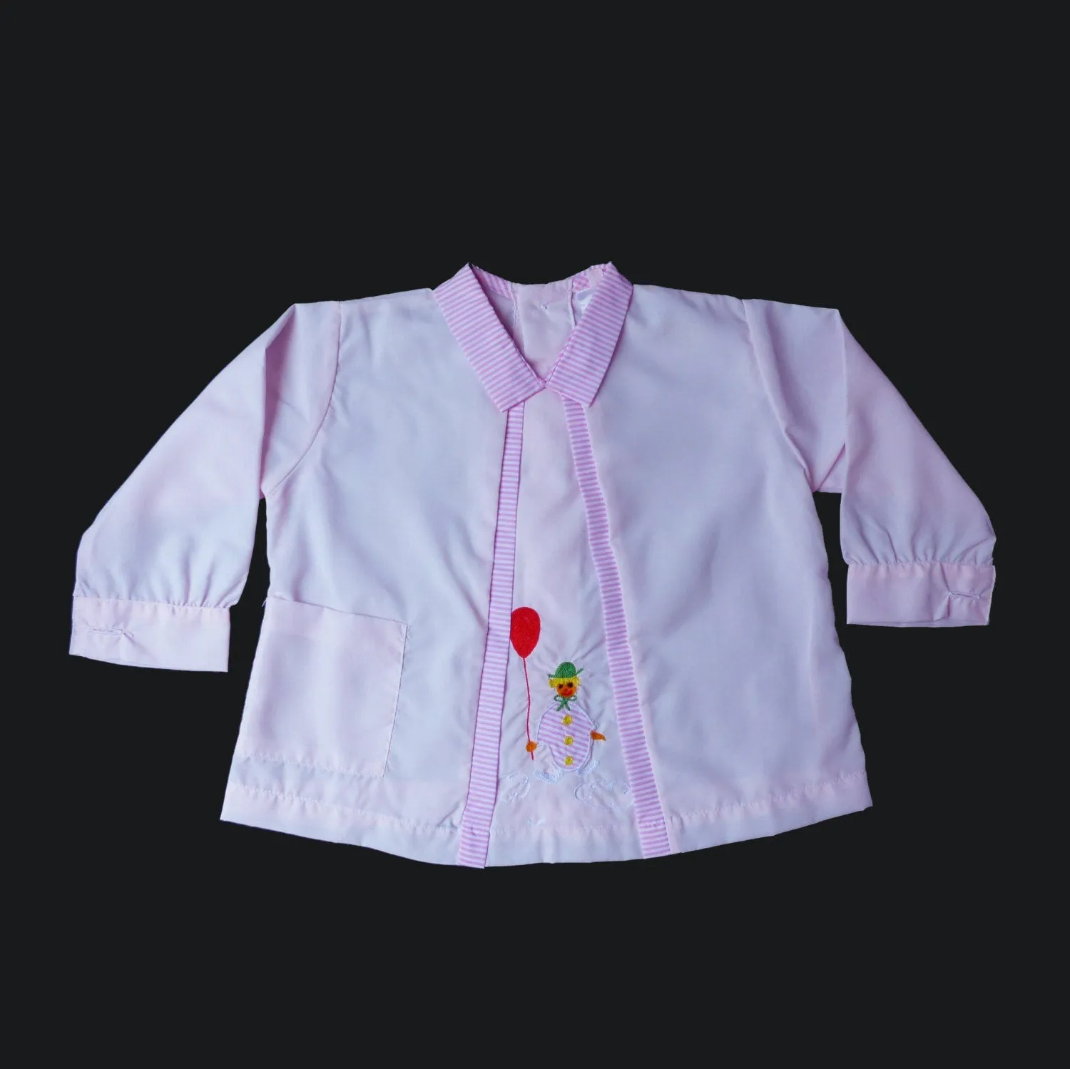 60's Embroidered School Overall Blouse French Stock 9-12 Months