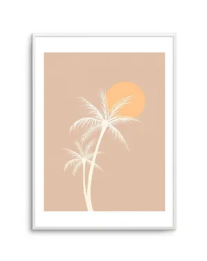 70s Sunset Palm Art Print