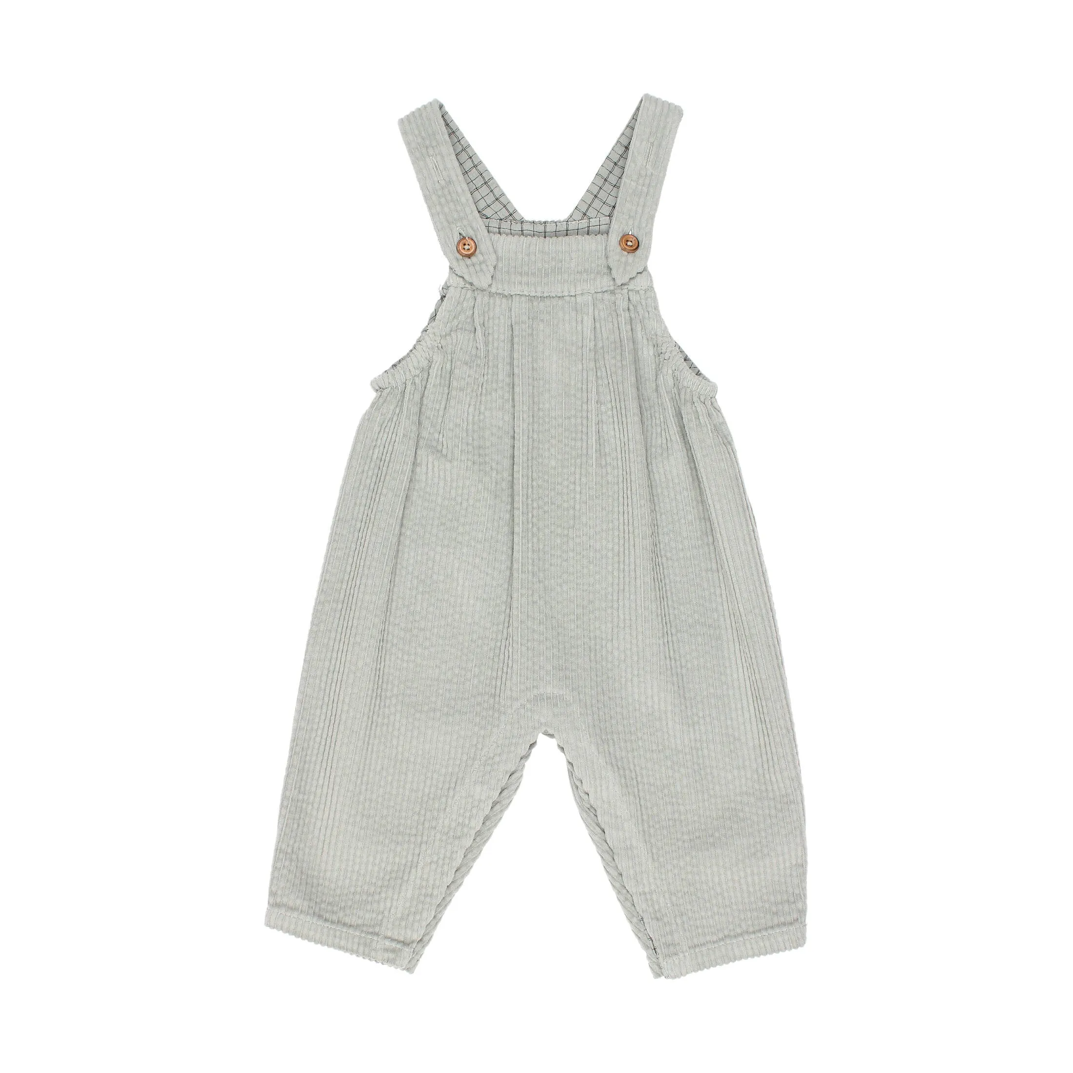 7257-CORDUROY DUNGAREE-Eucalyptus