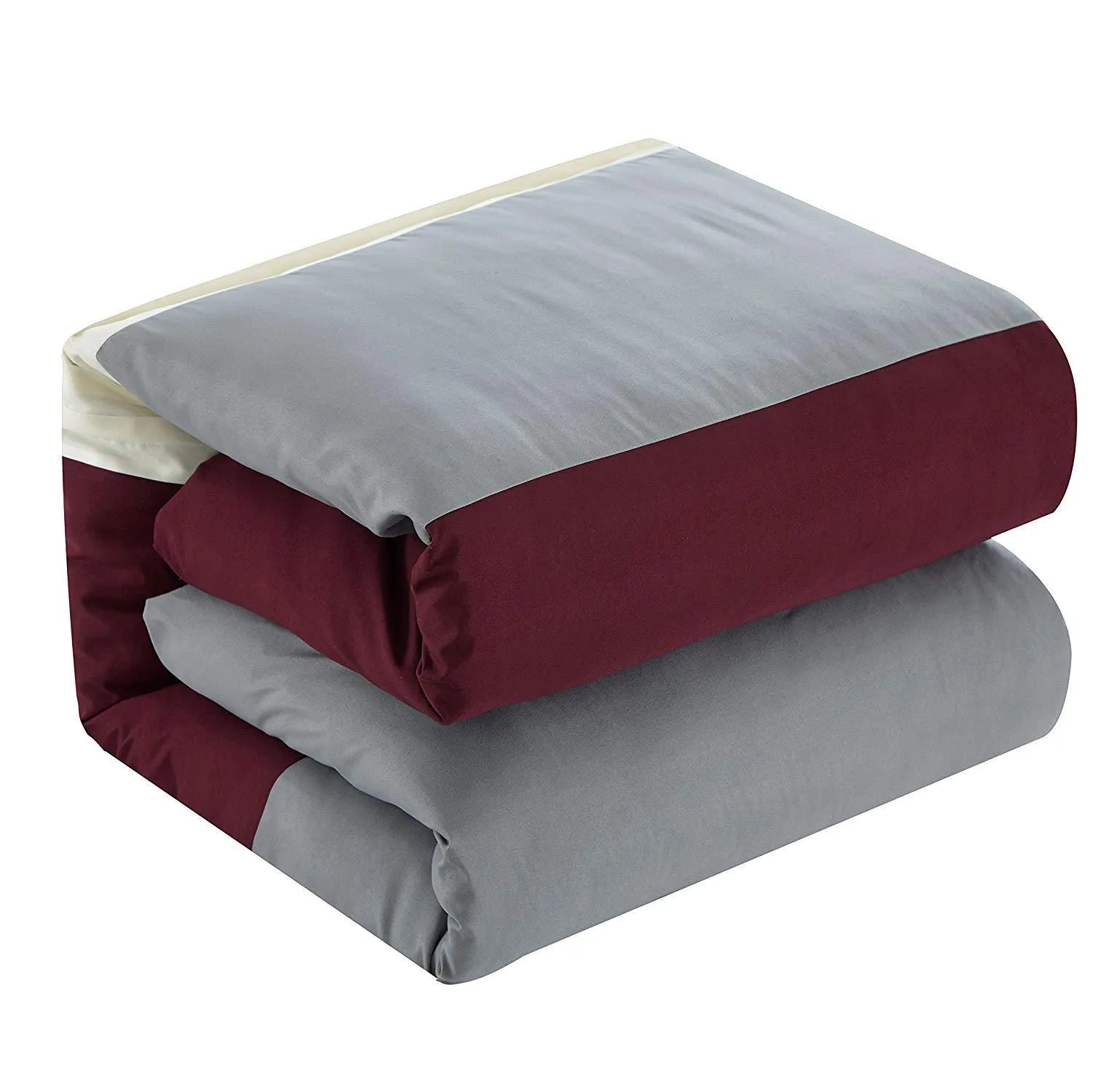 8pc Bedding Set with Duvet covers & 4 pillow cases-Burgundy