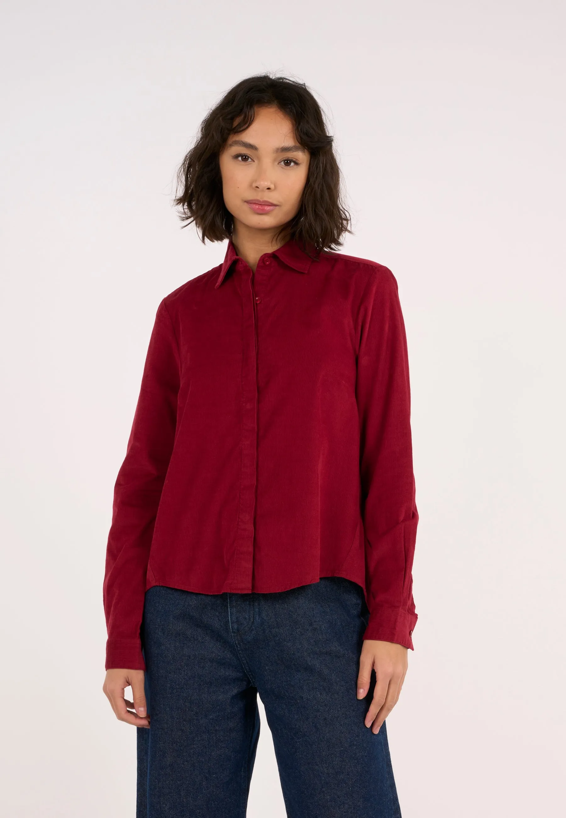 A-shape Corduroy shirt - Rhubarb