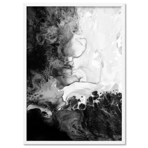 Abstract Fluid Monochrome II - Art Print