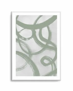 Acrylic Abstract II in Sage Art Print