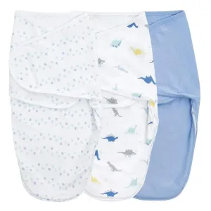 Aden and Anais 3 Pack Swaddle Wrap - Dino Rama