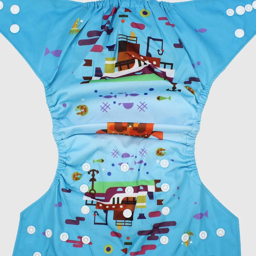 Adjustable And Reusable Diaper (Under The Sea)