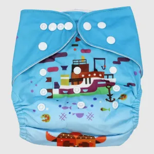 Adjustable And Reusable Diaper (Under The Sea)