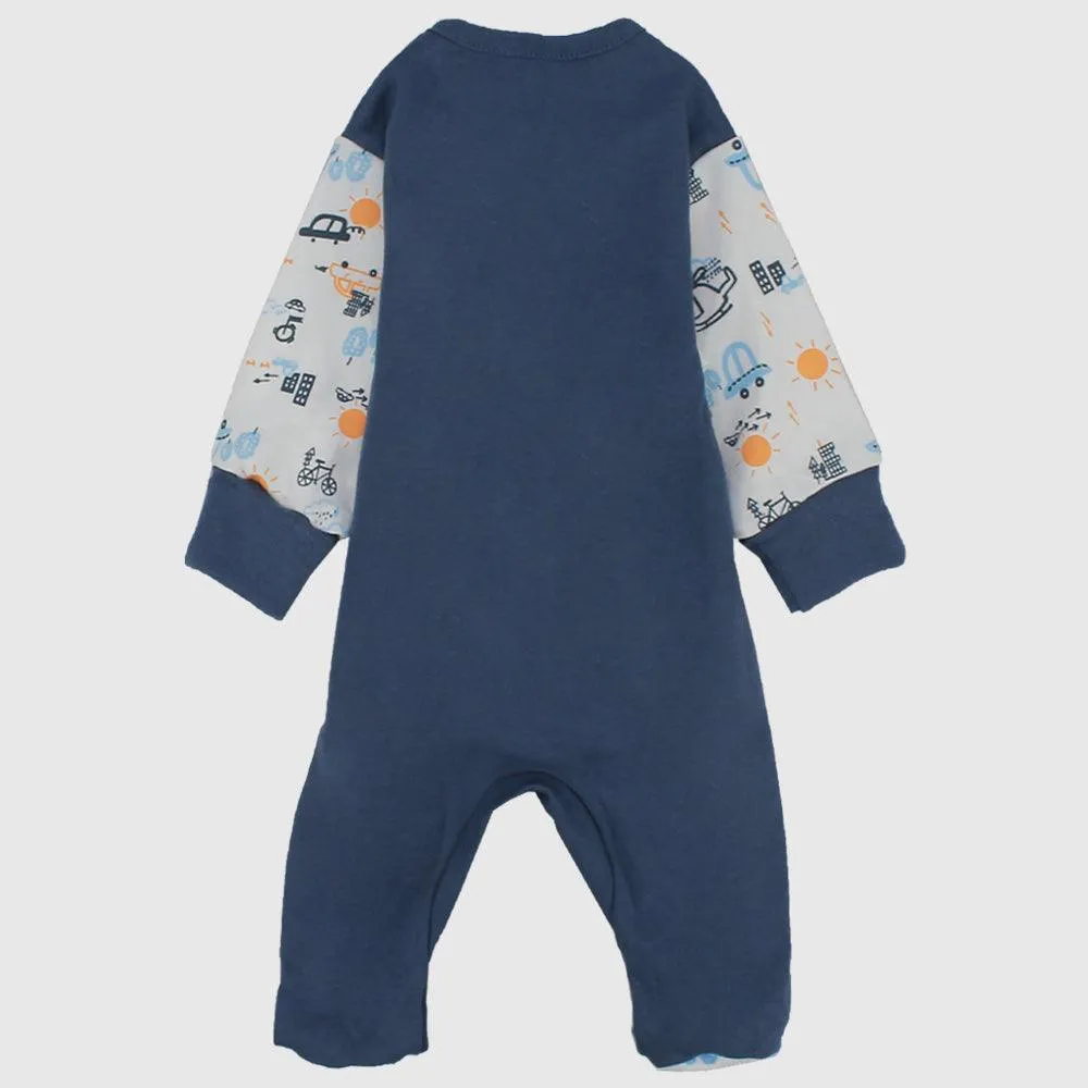 Airplane Long-Sleeved Baby Footie