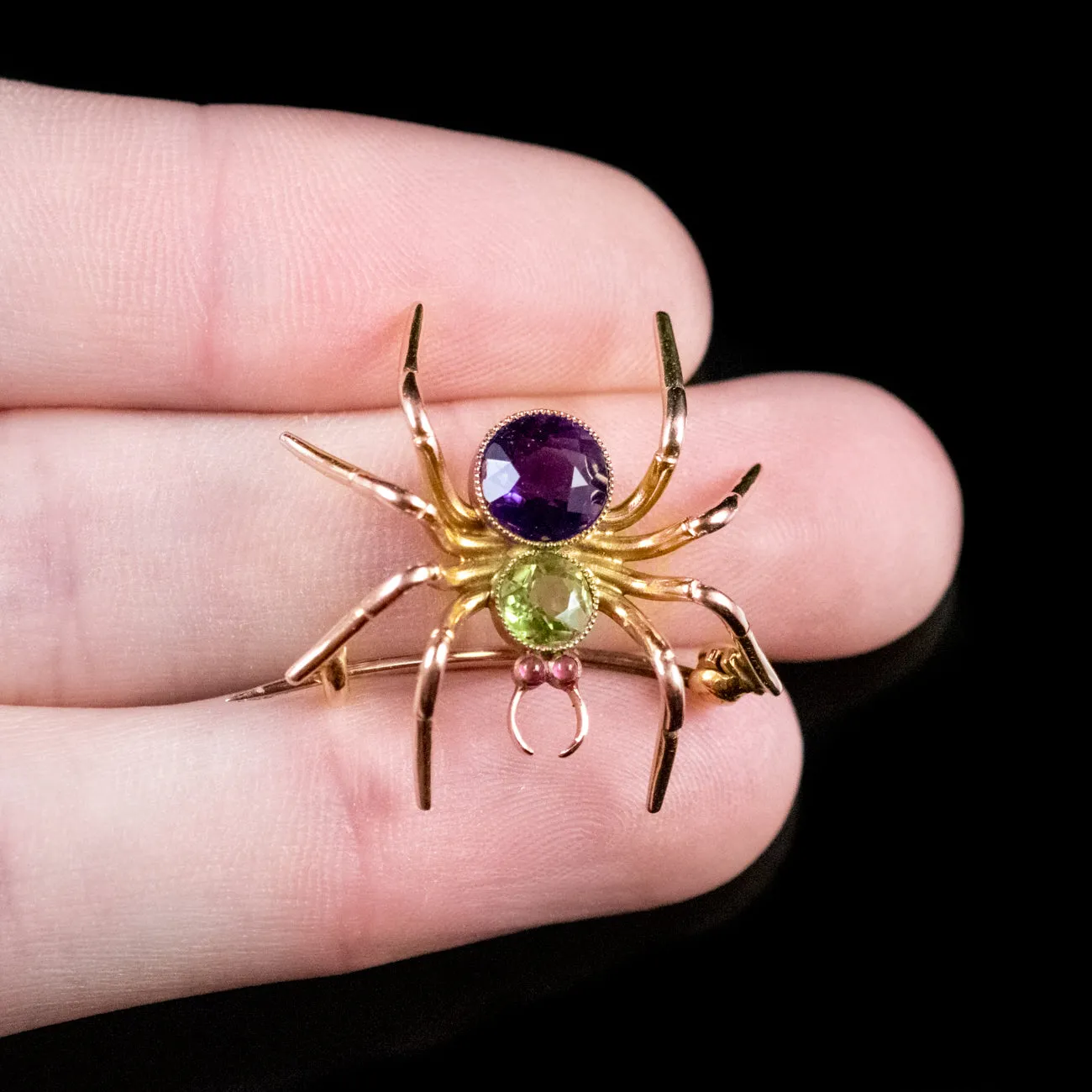 Antique Edwardian 18Ct Gold Suffragette Spider Brooch Circa 1915