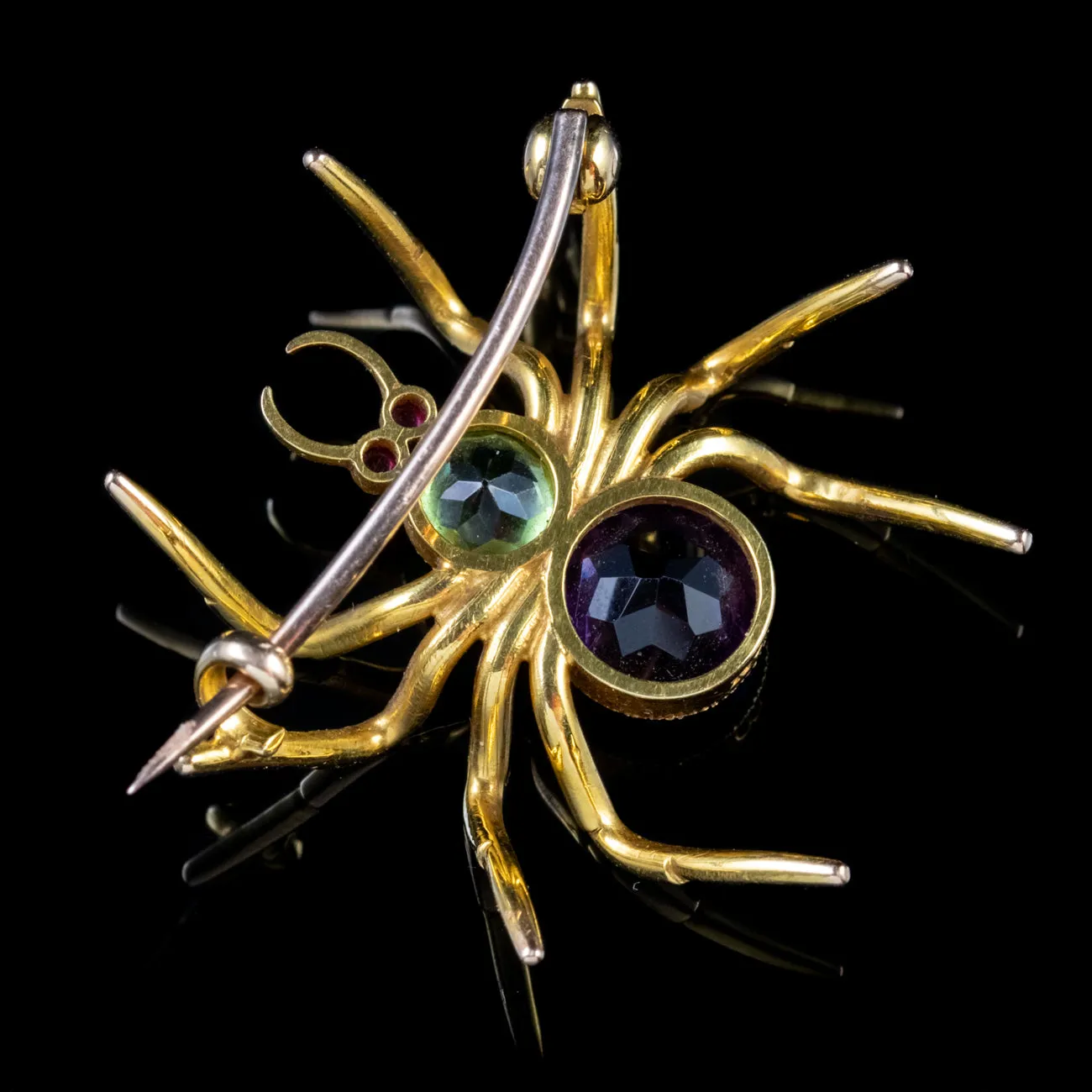 Antique Edwardian 18Ct Gold Suffragette Spider Brooch Circa 1915