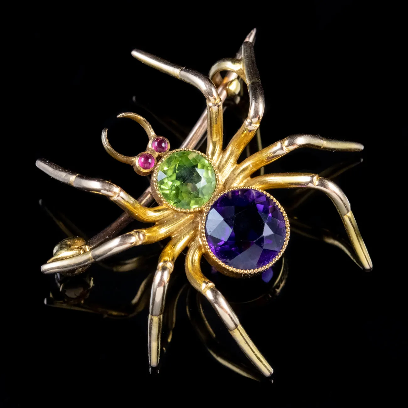 Antique Edwardian 18Ct Gold Suffragette Spider Brooch Circa 1915