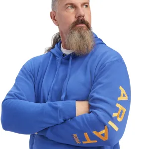 Ariat Rebar Mens Hoodie in Deep Ultramarine - Graphic Design, Comfortable & Durable