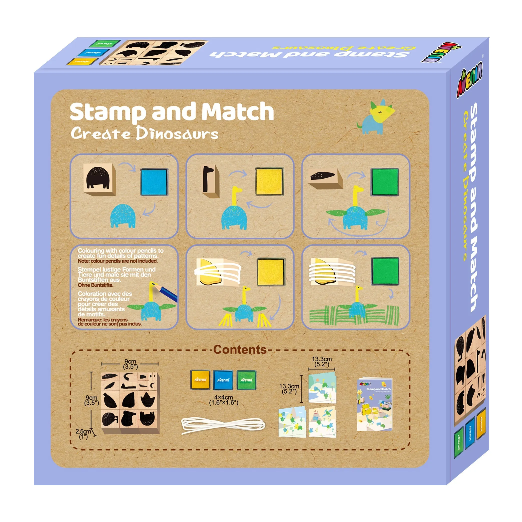 Avenir Stamp And Match Art Create Dinosaurs