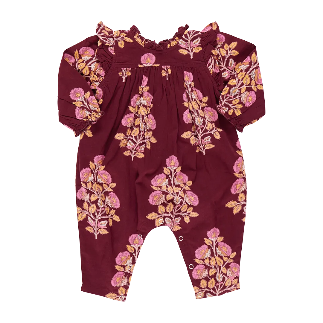 Baby Girls Kalani Jumper - Burgundy Bouquet Floral