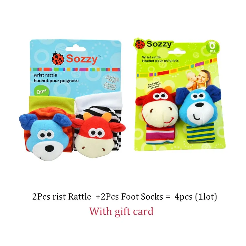 Baby Toys 0-12 Months Cute Stuffed Animals Baby Rattle Socks