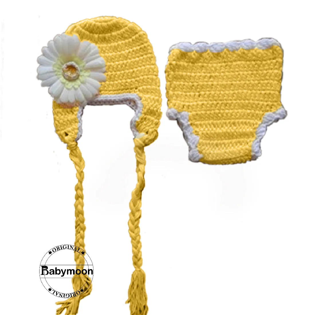 Babymoon Sunflower Newborn Photography Crochet Outfit Costume