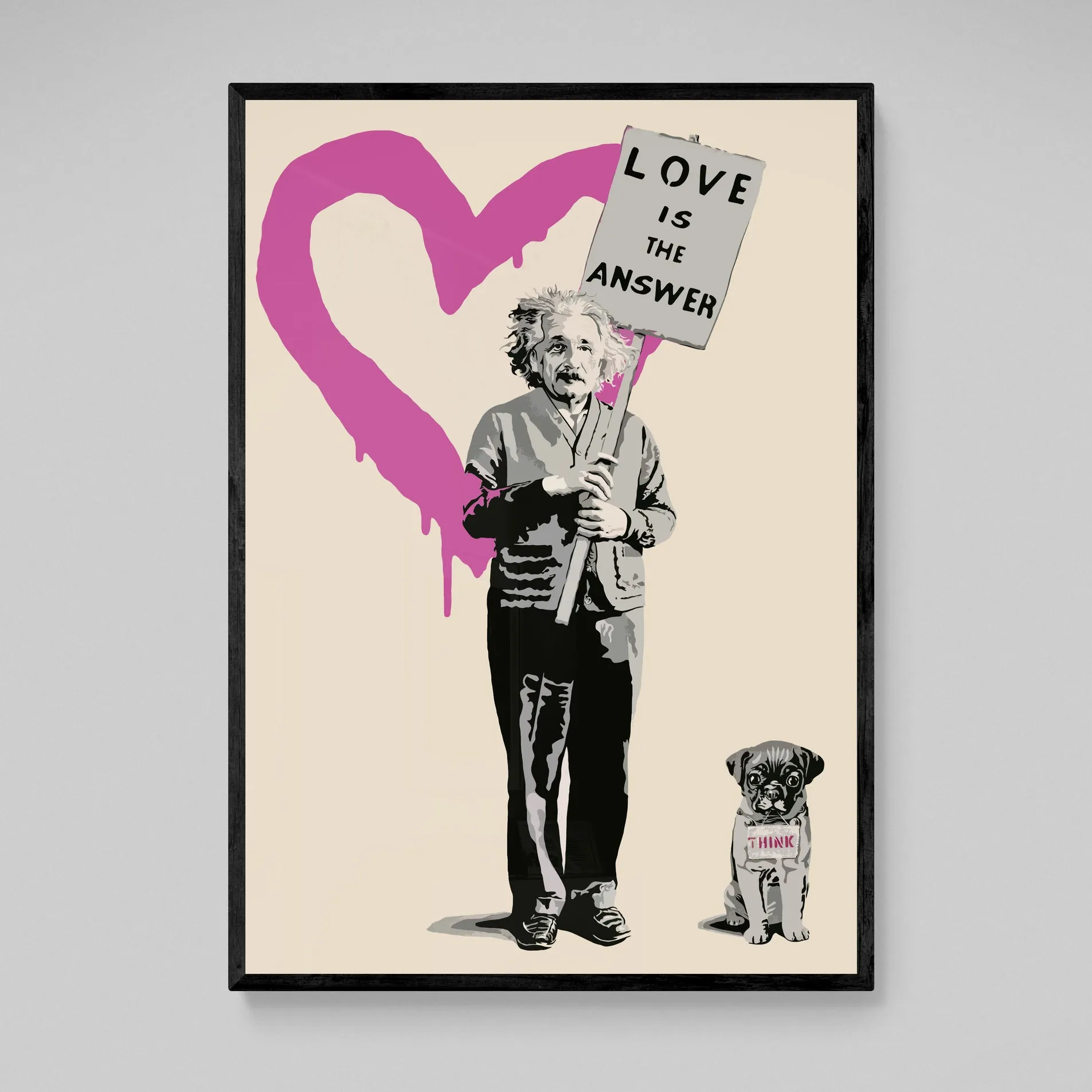 Banksy Einstein Love is the Answer