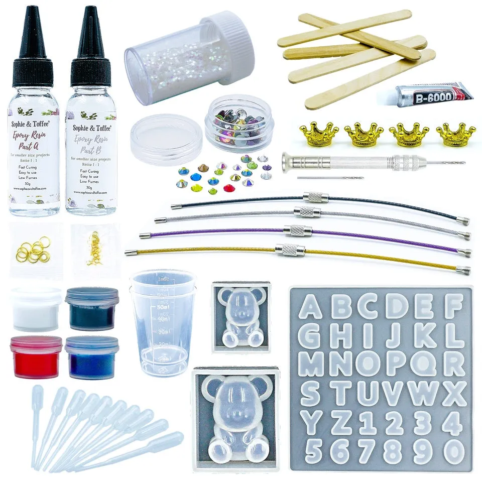 Beary AlphaNumeric Resin Craft Kit