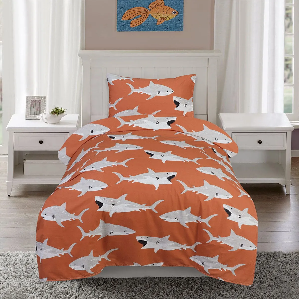 BED SHEET SHARK - Single