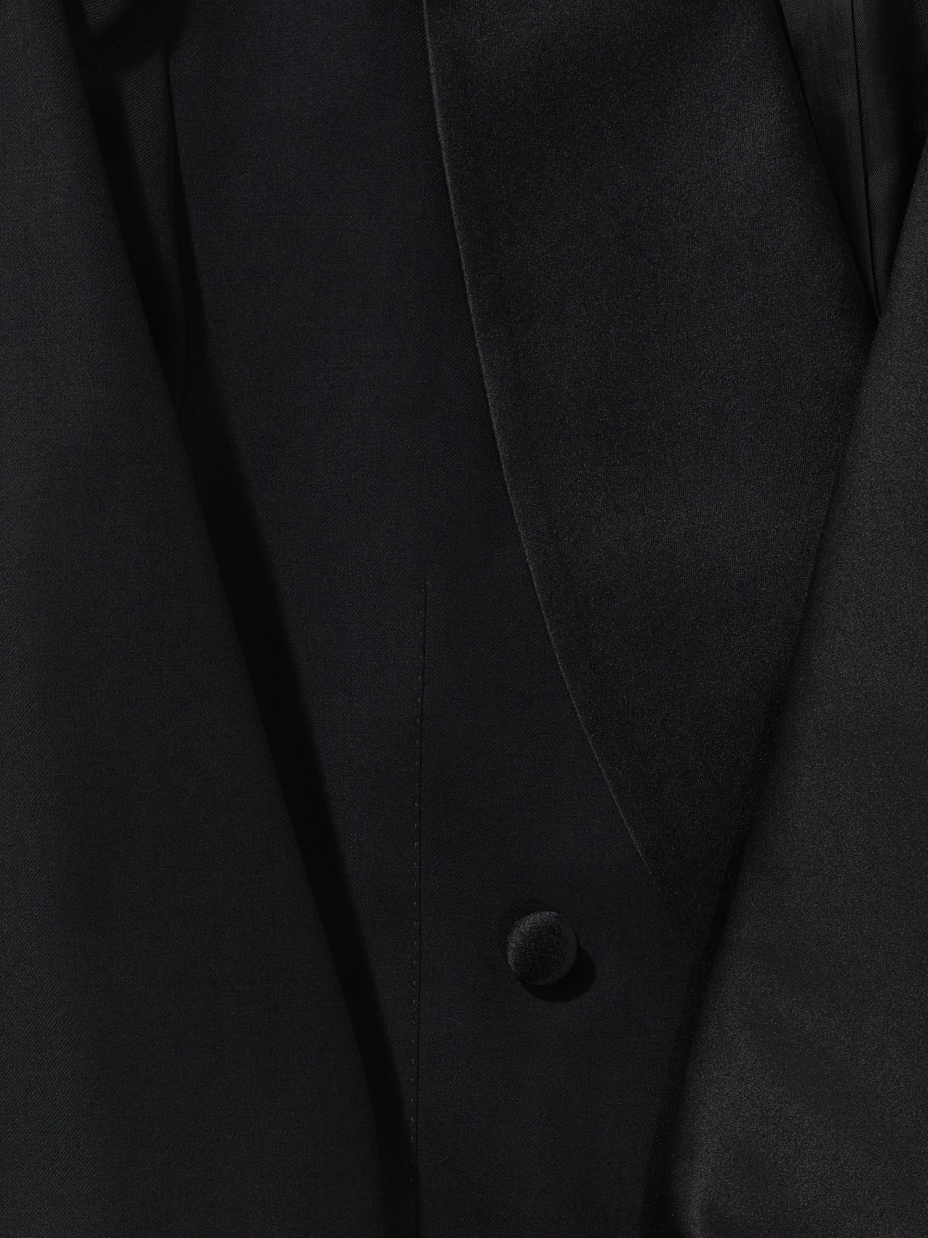 Black S130 Wool Tuxedo Jacket (DB Shawl)