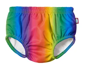 Boys and Girls Recycled Polyester UPF 50  Swim Diaper Cover  | Rainbows