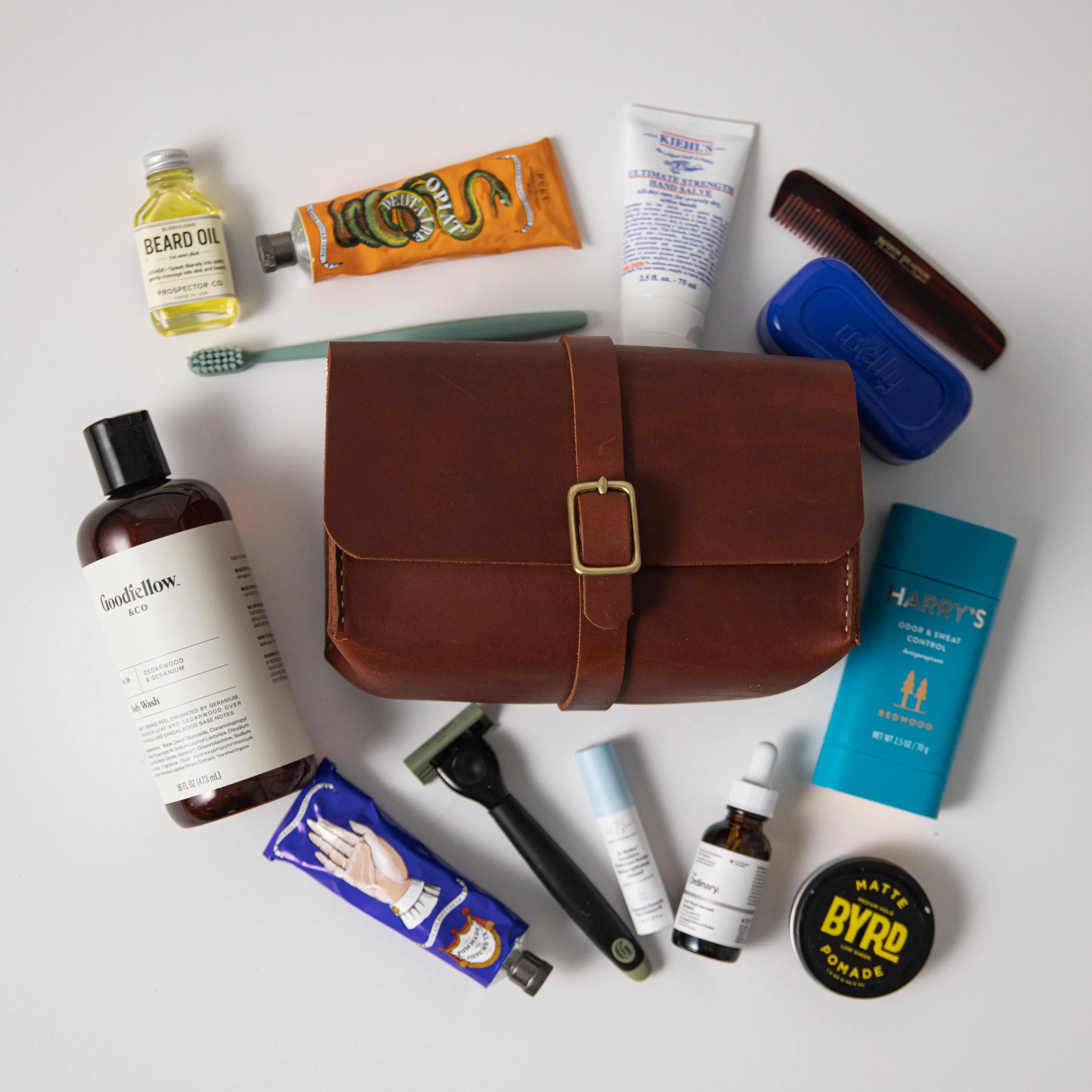 Brown Dopp Kit