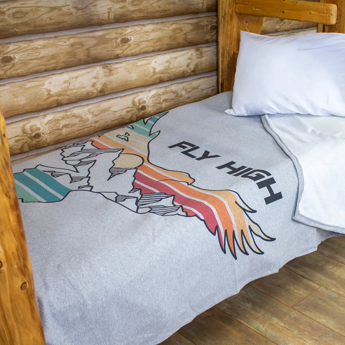 Cabin Comfort Graphic Sweatshirt Blanket