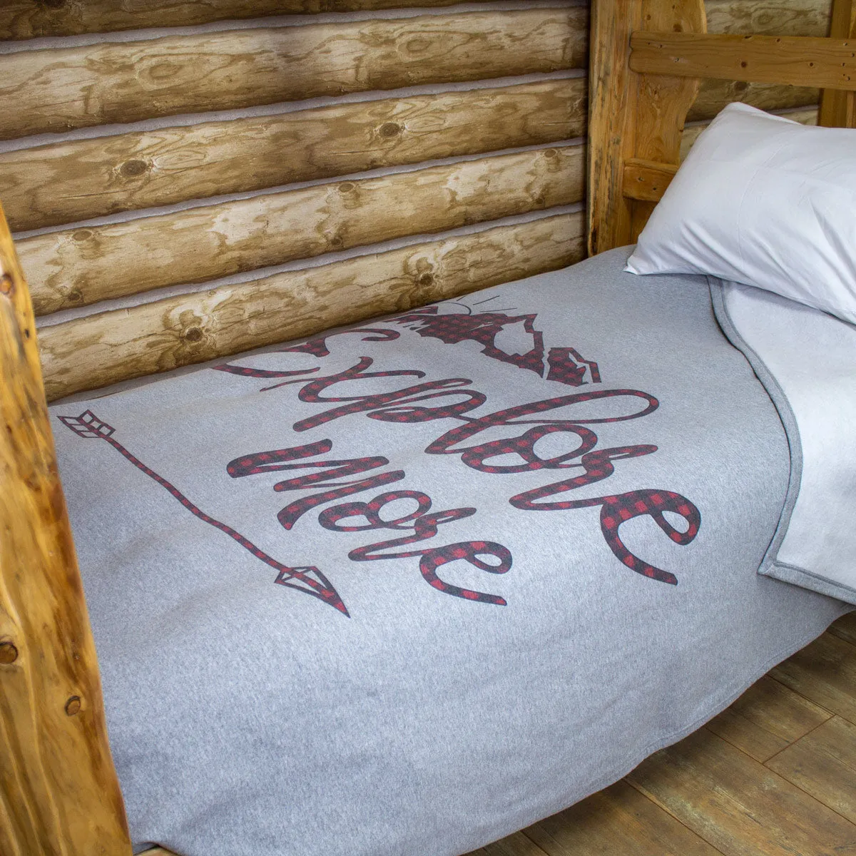 Cabin Comfort Graphic Sweatshirt Blanket