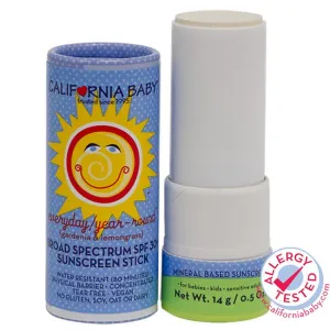 California Baby Sunscreen Stick SPF 30, Year Round, 0.5 Oz