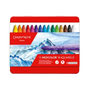 Caran d'Ache Neocolor II Water Soluble Wax Pastels Box of 15