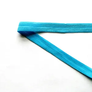 Caribbean Blue Fold Over Elastic Trim