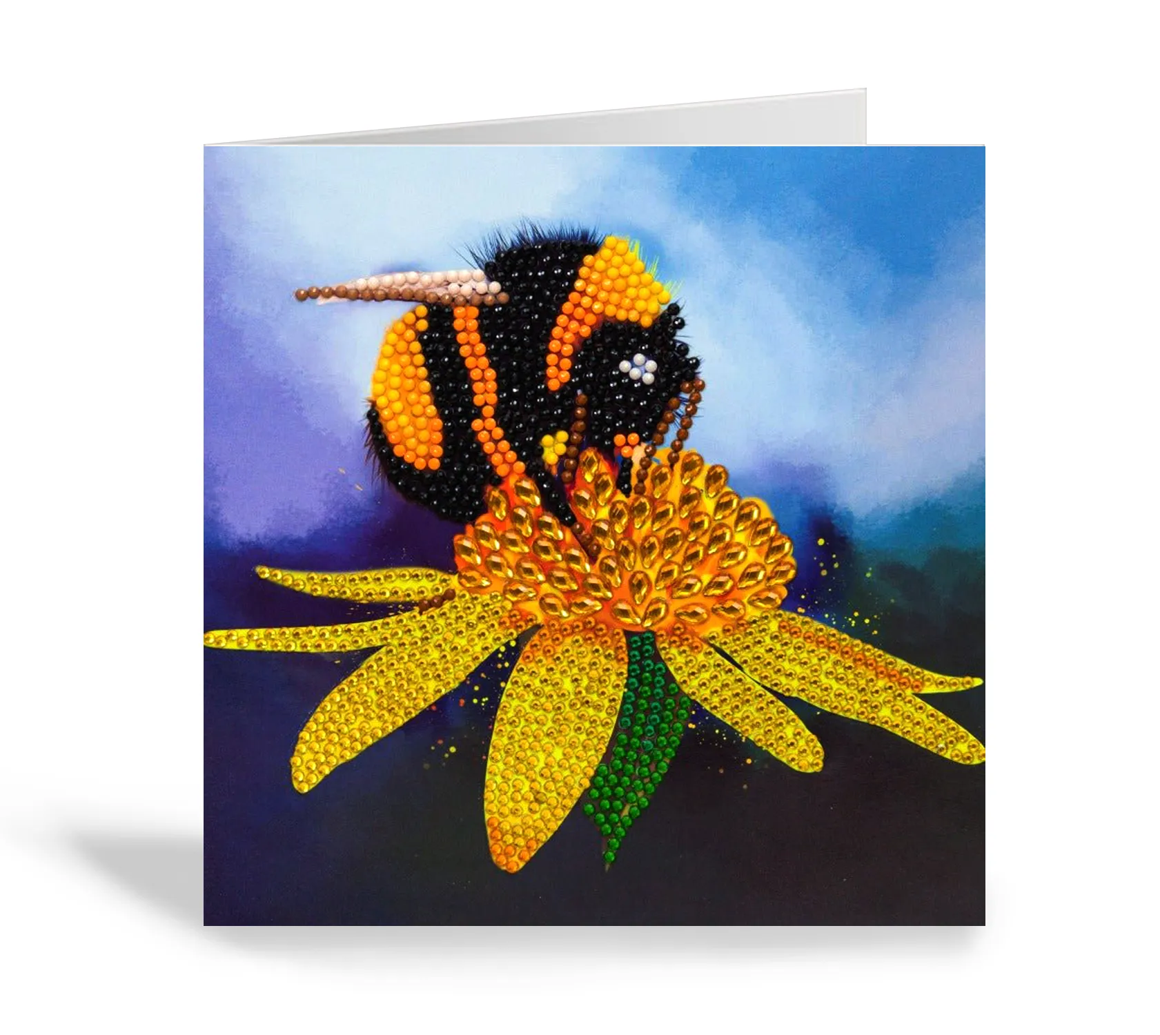 CCK-A81: "Bumblebee" 18x18cm Crystal Art Card