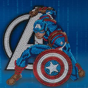 CCK-MCU901: Captain America 18x18cm Crystal Art Card