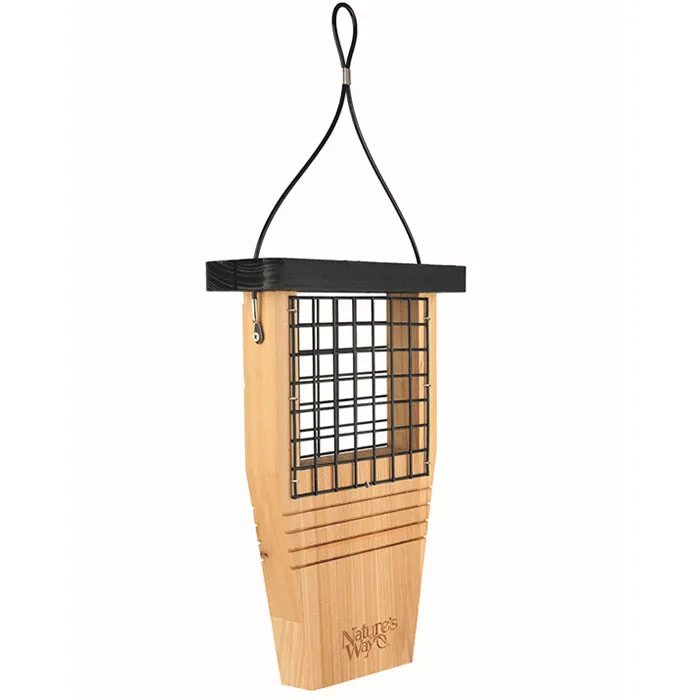 Cedar Suet Tail Prop Bird Feeder