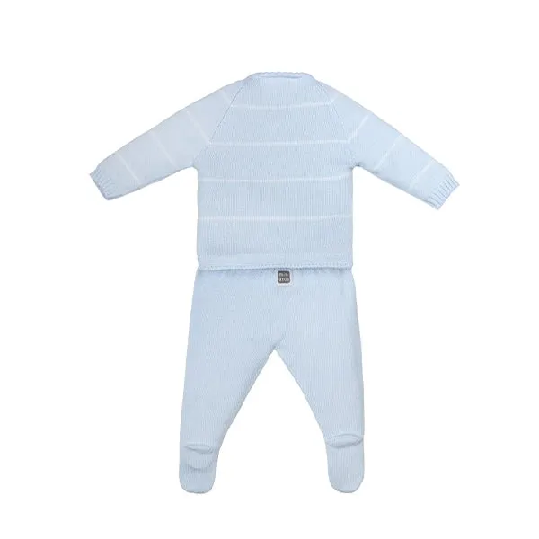 Celeste Cotton Knit Baby Boy Set