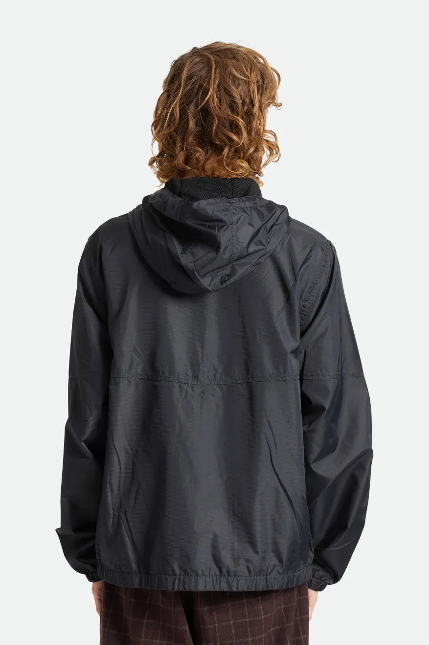 Claxton Crest Lightweight Black Zip-Up Hooded Jacket