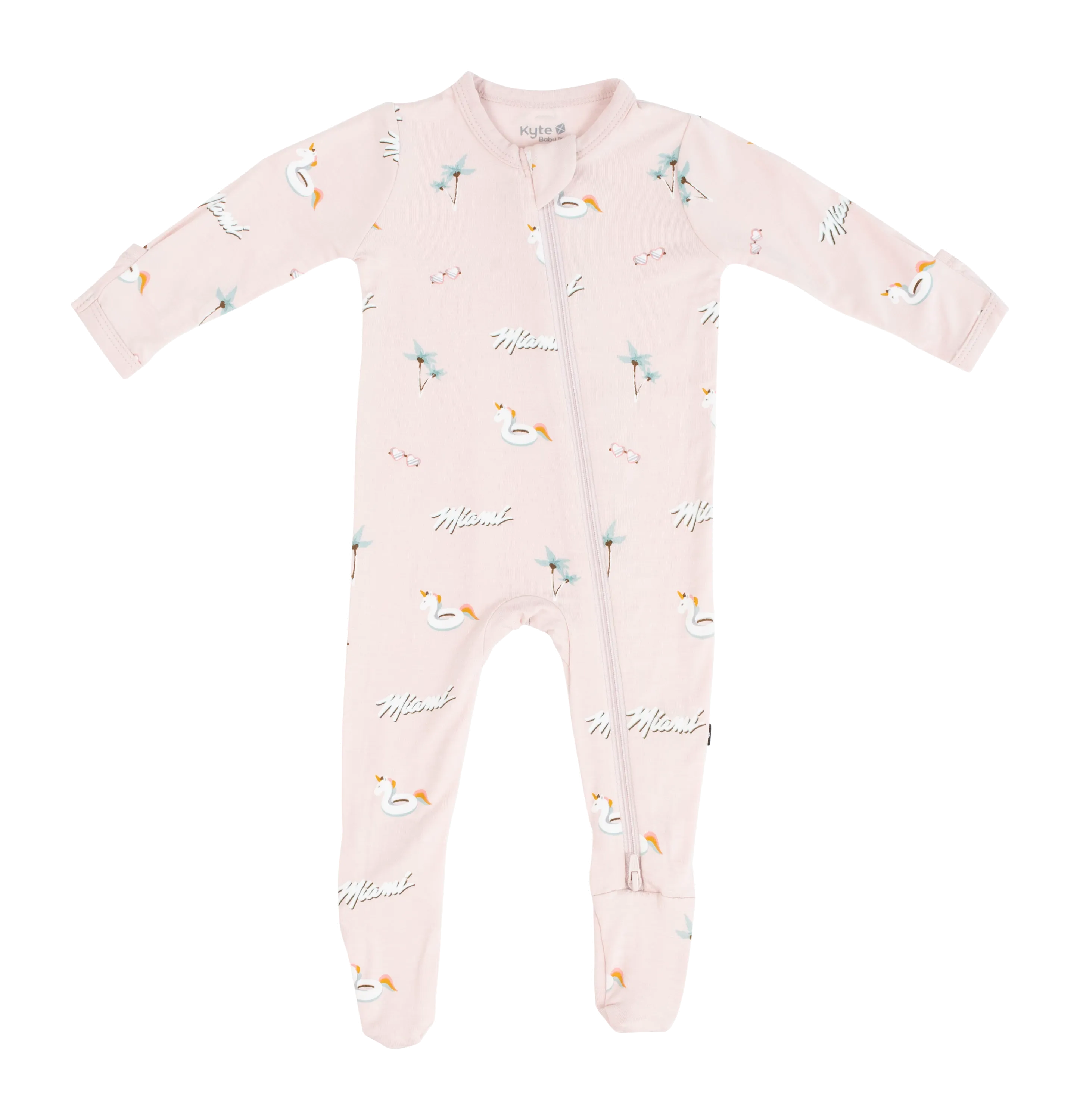 Court Culture x Kyte Baby Beach Blush Zippered Footie