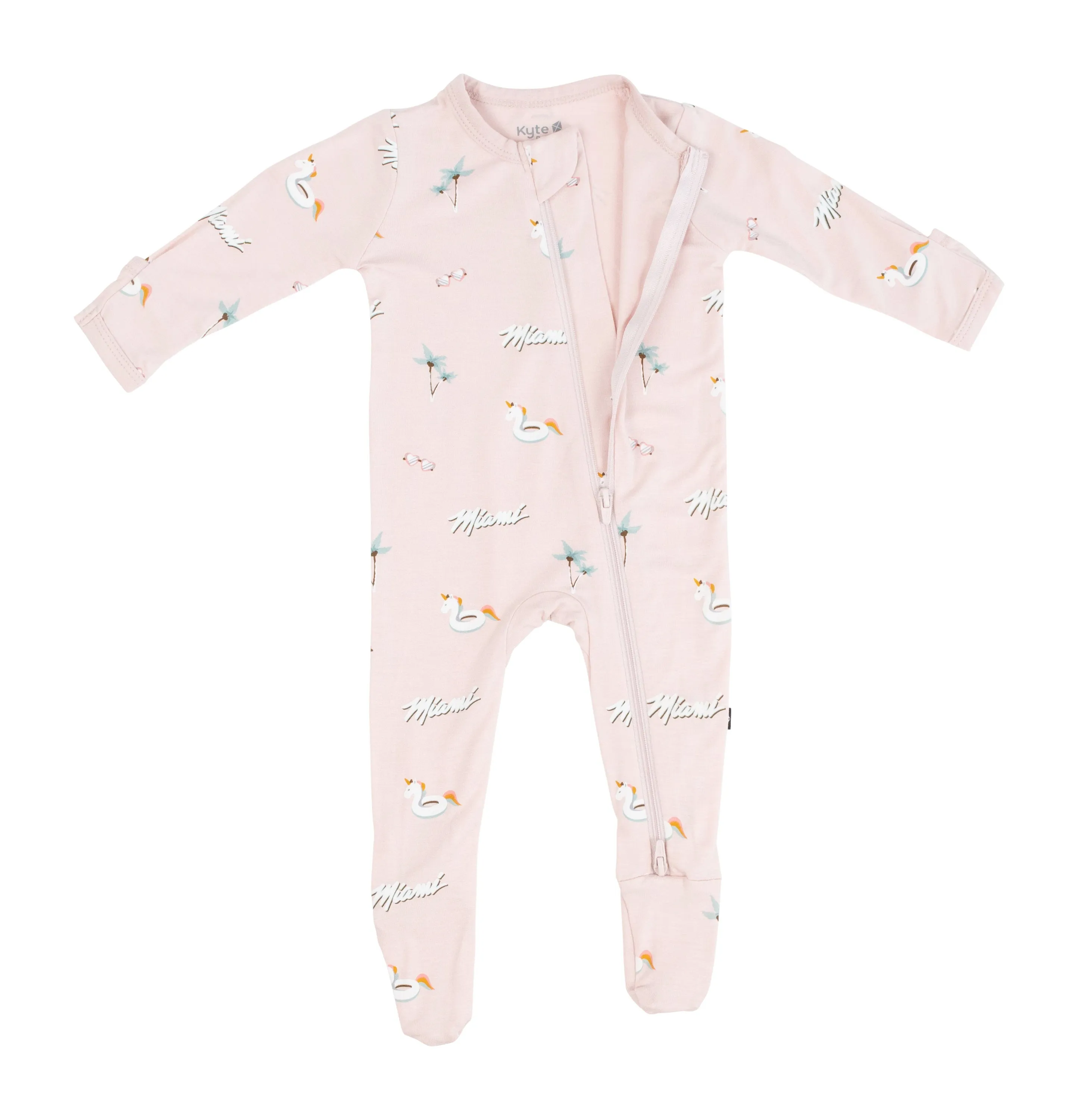 Court Culture x Kyte Baby Beach Blush Zippered Footie