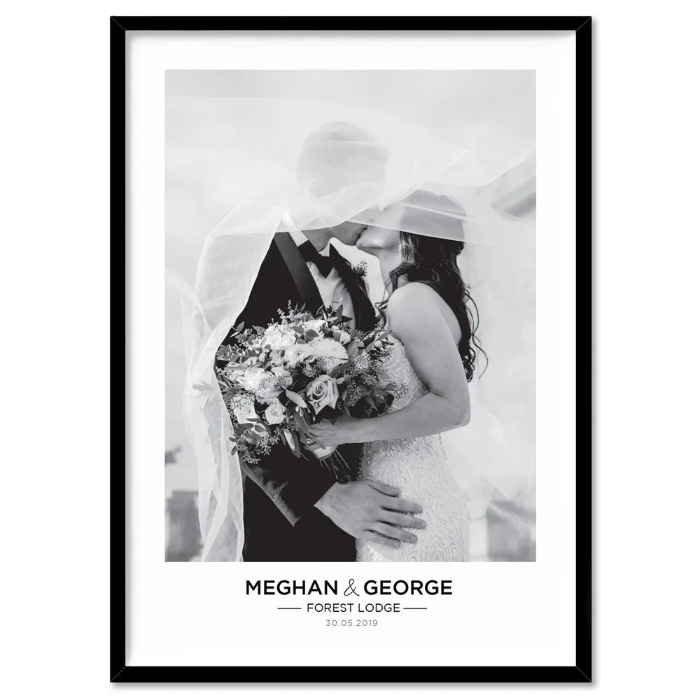 Custom Wedding Photo Design Portrait - Art Print