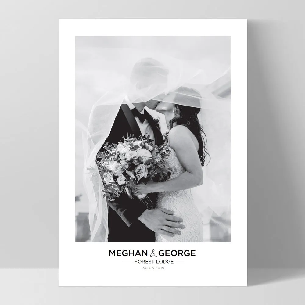 Custom Wedding Photo Design Portrait - Art Print