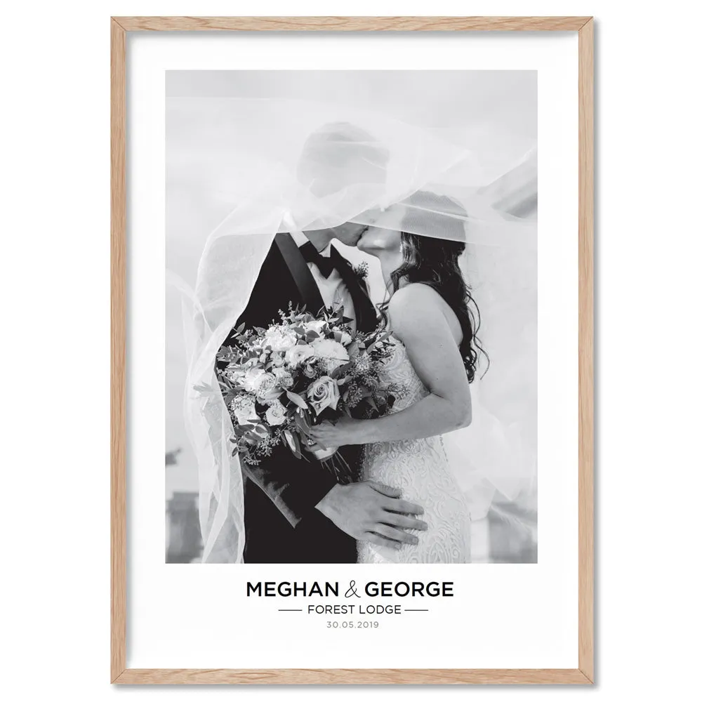 Custom Wedding Photo Design Portrait - Art Print