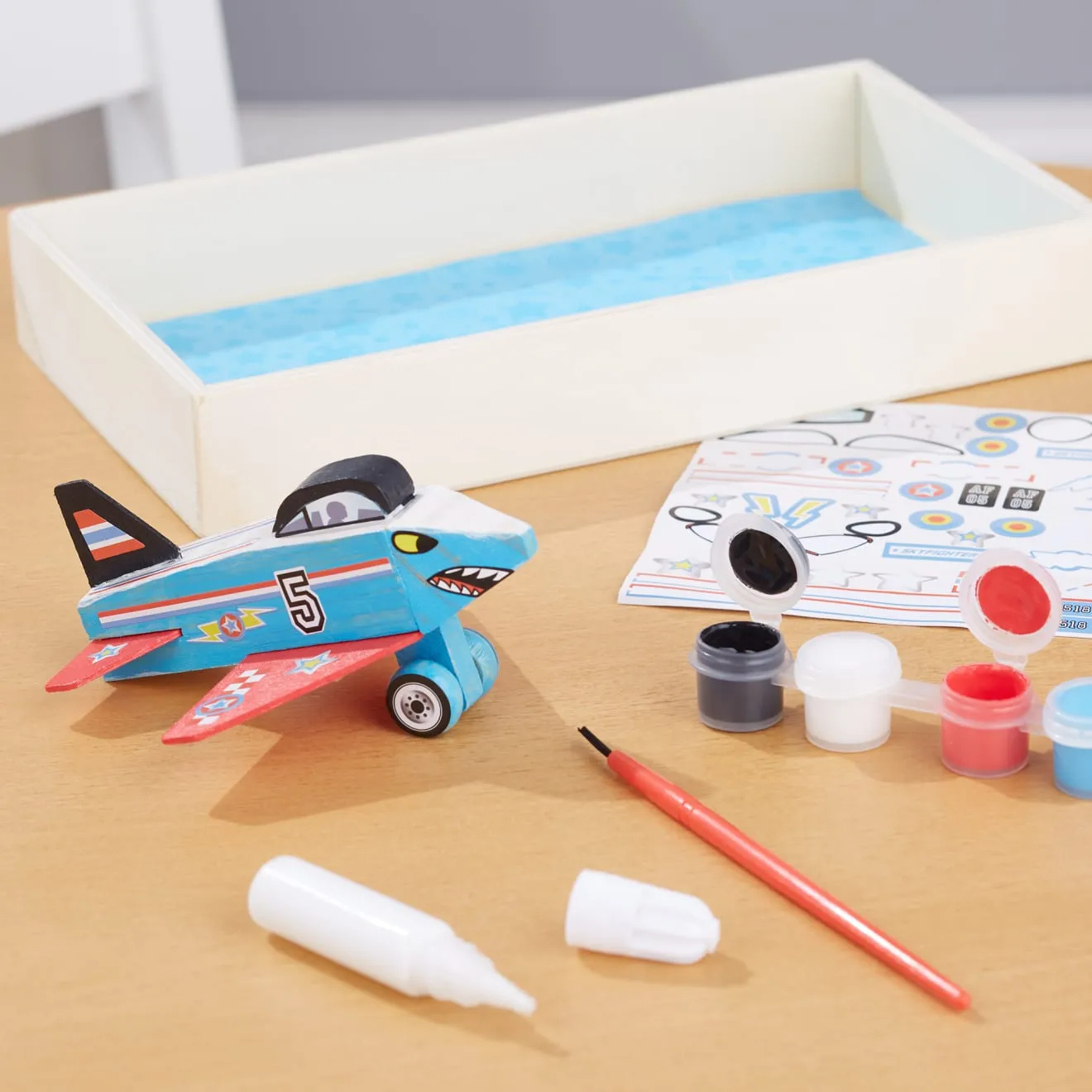 Decorate-Your-Own Wooden Plane