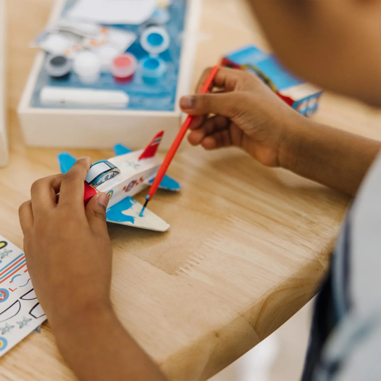 Decorate-Your-Own Wooden Plane