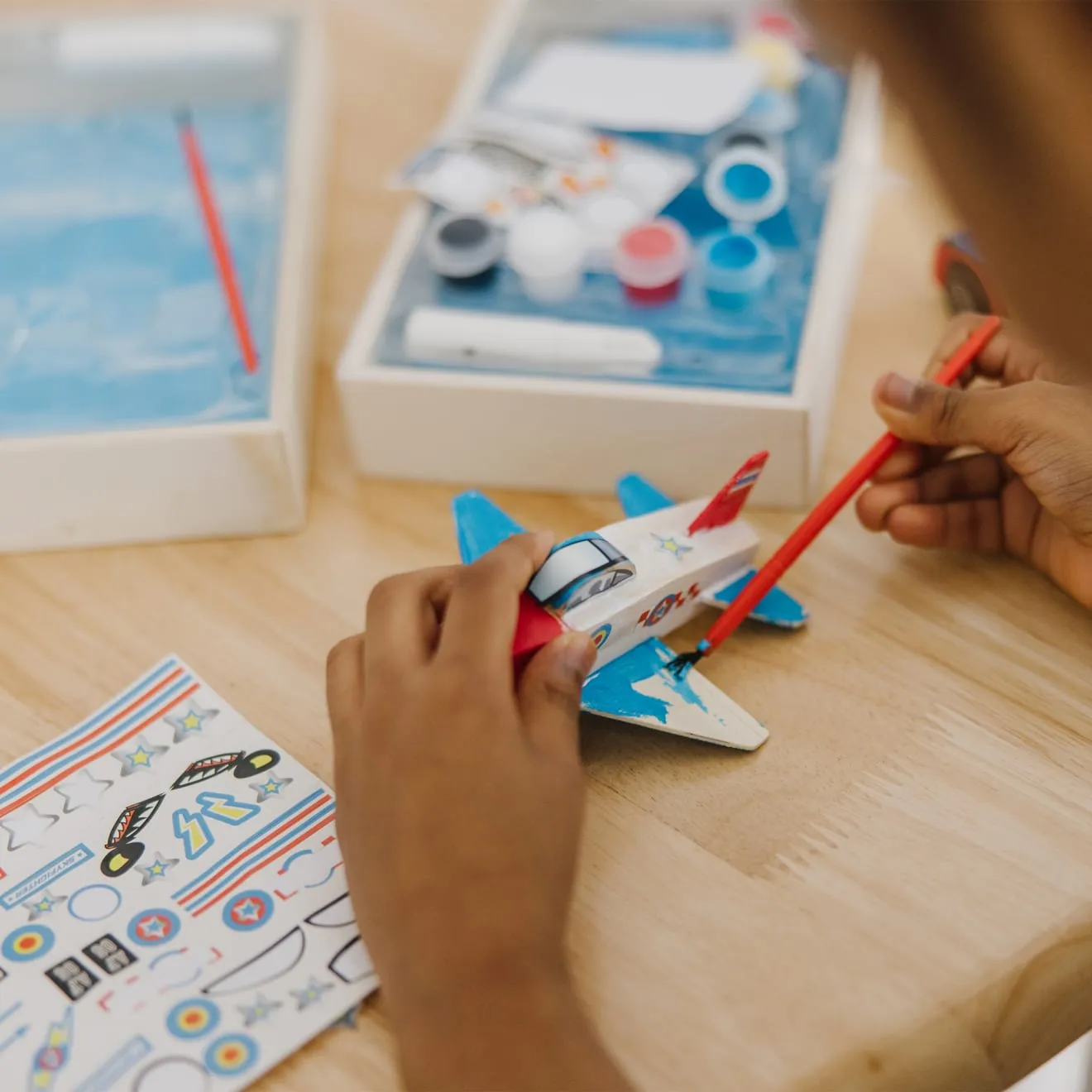 Decorate-Your-Own Wooden Plane